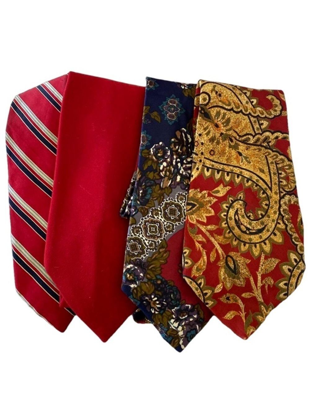 4 Mens Neckties 100% Silk Equus Carnaval de Paris Stewart Ashley Burberry